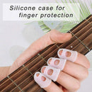 5xSoft Silicone Fingertip Protector Finger Guards Sleeves Cots Guitar Y6D5