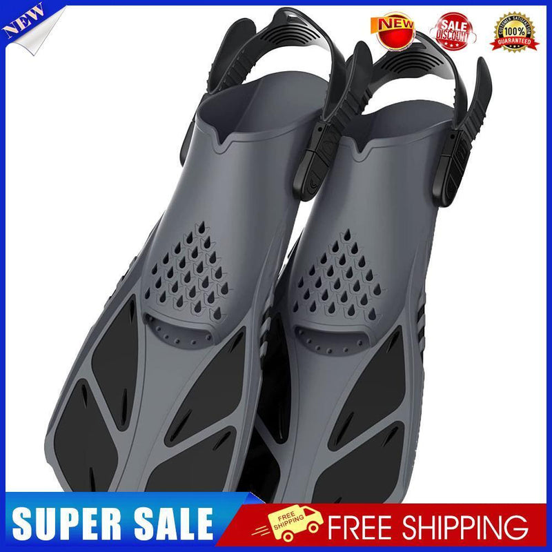 Diving Swimming Fins Adults Water Sport Training Foot Flippers (Black L/XL)