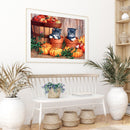 Black Cat and Pumpkin Oil Paint By Numbers Kit Frameless Drawing Picture