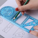 Multifunctional Geometric Drawing Ruler Rotatable Art Design Template (B) Newly