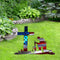 Kneeling Soldier Weathered Flag Iron Statue Garden Yard Decor Art Decorations