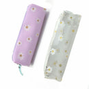 Pencil Box Candy Color Transparent Pen Storage Bag Pencil Bag Daisy Pencil Case