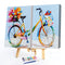 2 Panels Bike Oil Paint By Numbers Kits Canvas Drawing DIY Coloring Picture Art