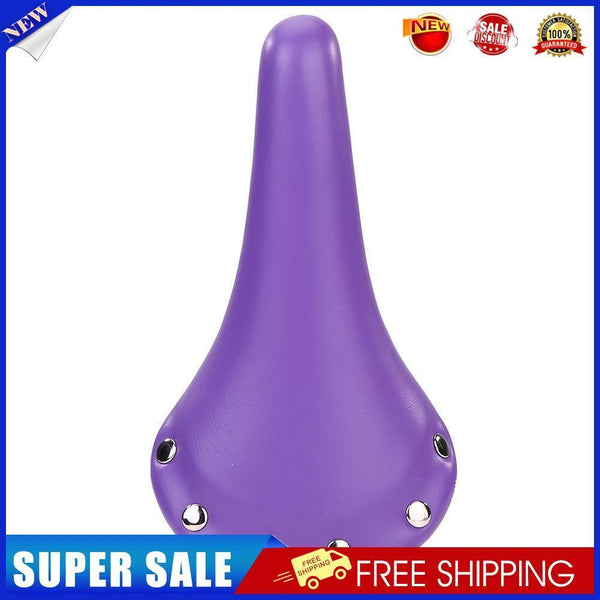 Bicycle Saddle Leather Soft Bike Seat Cover Mat MTB Bike Cushion (Purple)