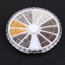 3000pcs 6colors/box 2mm Brass Round Crimp End Beads for Jewelry Accessories
