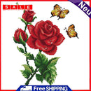Flower Series 14CT2 Stamped Cross Stitch Kits Crafts DIY Needlework Embroidery