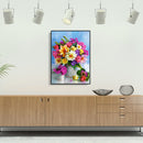 Painting By Numbers Kit DIY Colorful Flower Canvas Oil Art Picture Home Dec