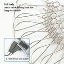 Stainless Steel Fish Buckle Lock Set Live Fishing Lock Belt Stringer (Blue)