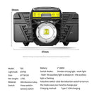 Light Headlight TYPE-C Rechargeable Zoom Light Induction Headlamp With Warning