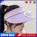 #A Summer Hat with Fan Sun Protection Breathable Shade Hat for Sport Camping Hik