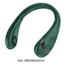 5000mAh Hanging Neck Fan USB Rechargeable Bladeless Sport Mute Fans (Green)