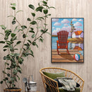 Lake Chair Hut Oil Paint By Numbers Kits DIY Handpainted on Canvas Wall Art