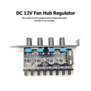 8 Channels 4 Knobs CPU Cooler PC Case Cooling Fan Speed Controller PCI Bracket