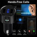 Bluetooth-compatible Wireless Car FM Transmitter Audio Adapters Player MP3 V3B9
