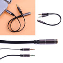 Audio Cable Adapter 3.5mm Stereo Audio Y Splitter 1 Jack Female, 2 Male f
