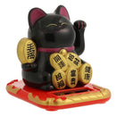 3pcs Chinese Lucky Cat Wealth Waving Shaking Hand Welcome Craft(Black)