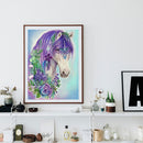 Succulents Horse 5D DIY Diamond Painting Rhinestone Full Round Drill (B4661