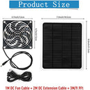 Outdoor Waterproof Solar Powered Exhaust Fan with Panel for Pet House Coop