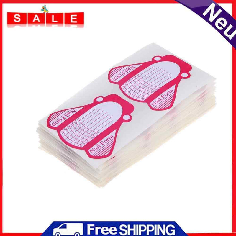 100pcs Nail Forms for Acrylic UVgel Nail Art Tip Guide Extension