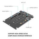 Broadroot 2 in 1 mSATA to SATA NGFF M.2 to SATA3 Adapter Card SSD Disk Solid St