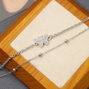 Adjustable Chain Beaded Heart Summer Jewelry Foot Anklet Beach Double Layer