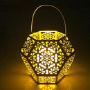 Retro Solar Hanging LED Light Candle Lantern Garden Yard Decor Lamp