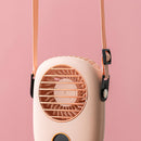 Bladeless Neck Digital Fan Silent Sport Travel Personal Desktop Fan (Pink)