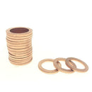 100PCS Copper Crush Washer Gasket Set Flat Rings Seal Assortment Kits