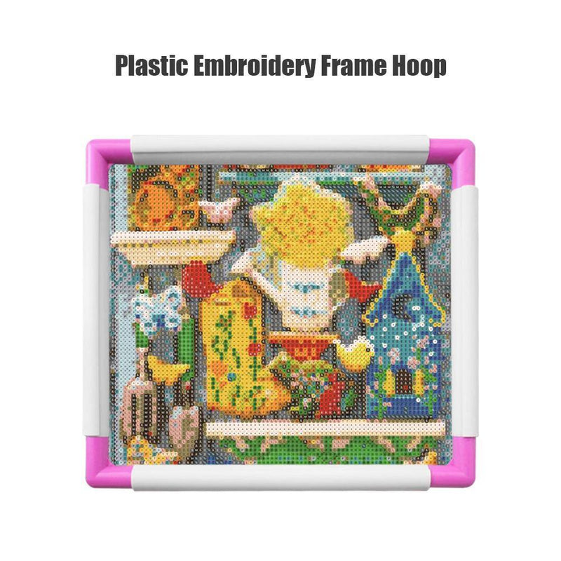 Embroidery Frame Plastic Cross Stitch Hoop Stand Holder DIY Sewing Craft Tools
