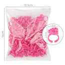 100pcs Heart Eyelash Extension Glue Ring Holder Eyelash Glue Cup (Rose Red)