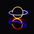 Elliptical Planet Shaped Sign Neon Lamp LED Dual Use Night Light Decor (D)