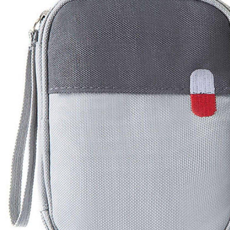 Portable Medical Bag Outdoor Handheld First Aid Drug Storage Bags (Gray S) Newly