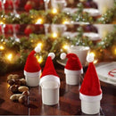 20Pcs Mini Santa Claus Hats for Decor Christmas Mini Gift Lollipop Holiday Favor