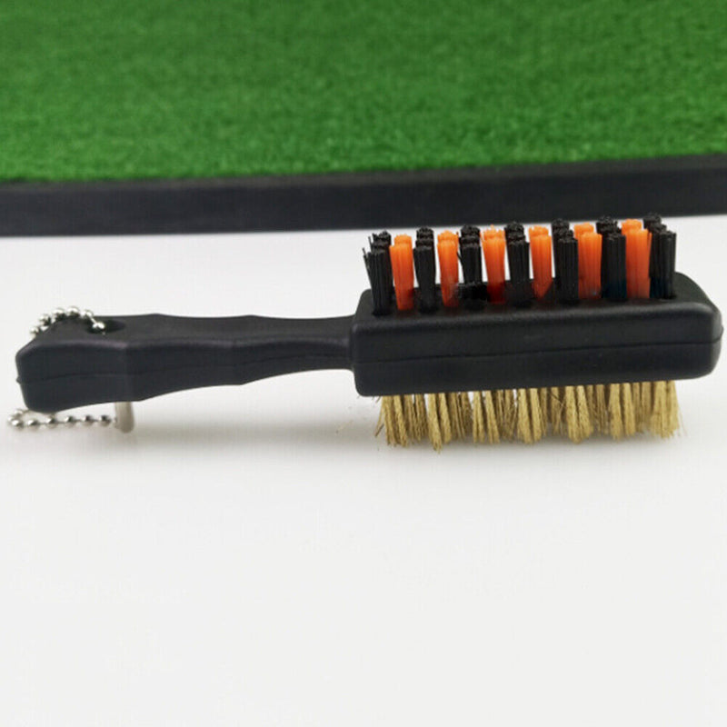 Dual Sided Portable Golf Club Hanging Cleaner Brush Golf Putter Clean Tool