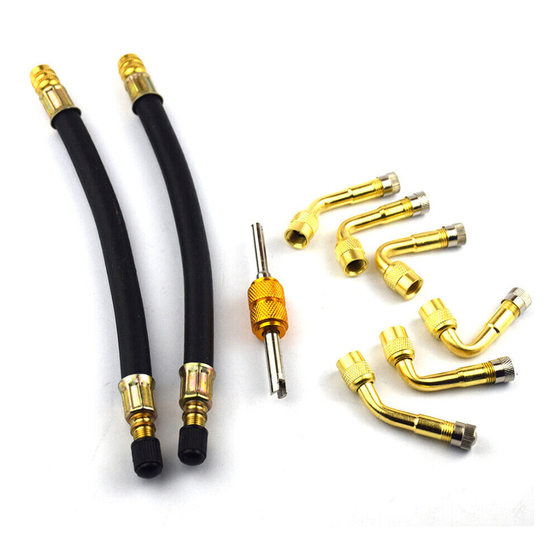 45 90 135 Degree Bend Tire Valve Extension Adapter Set for Motorcycle Bike Newly
