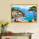 5D Full Drill Diamond Seaside Painting Embroidery DIY Cross Stitch Decor
