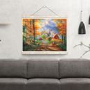 Full Cross Stitch 11CT Cotton Thread DIY Autumn Forest Printed Embroidery K
