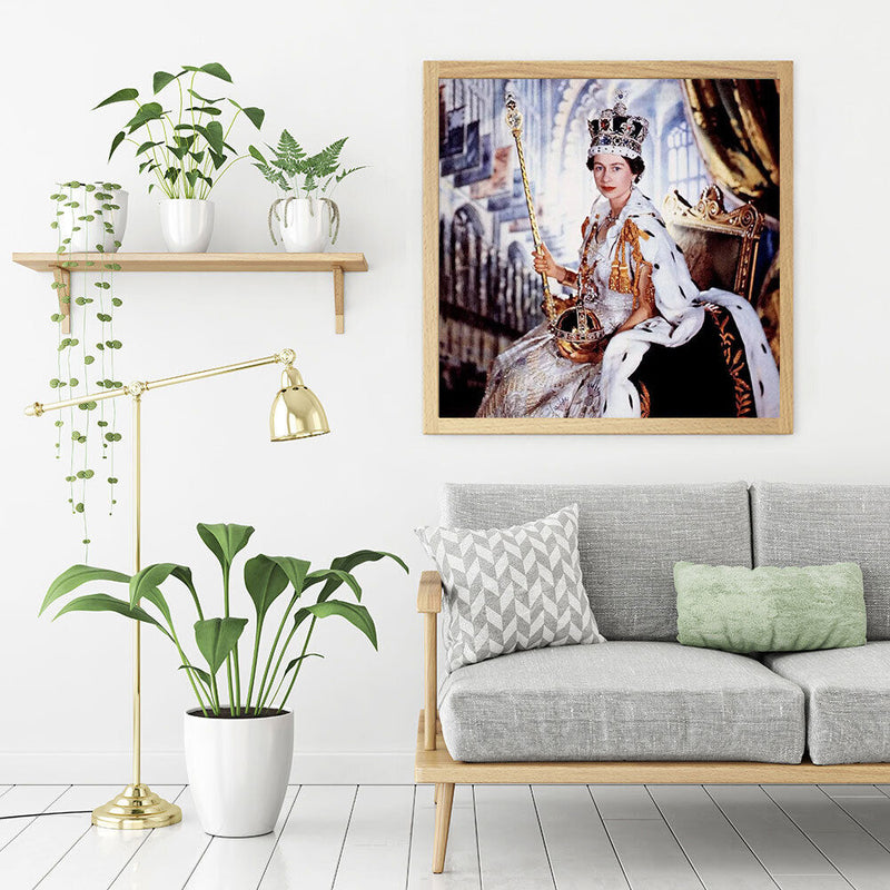 5D DIY Diamond Painting Kits Full Round Drill British Woman Mosaic Picture Decor