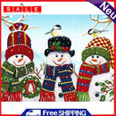 Full Round Diamond Painting Three Snowman Rhinestone Mosaic Home Wall Art Craft