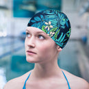 Swimming Caps Women Men Waterproof Ear Hair Protection Swim Hat (Green)