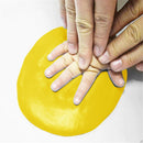 3PC20g Baby Care Hand Foot Inkpad Soft Clay Washless Footprint Mud (Yellow)