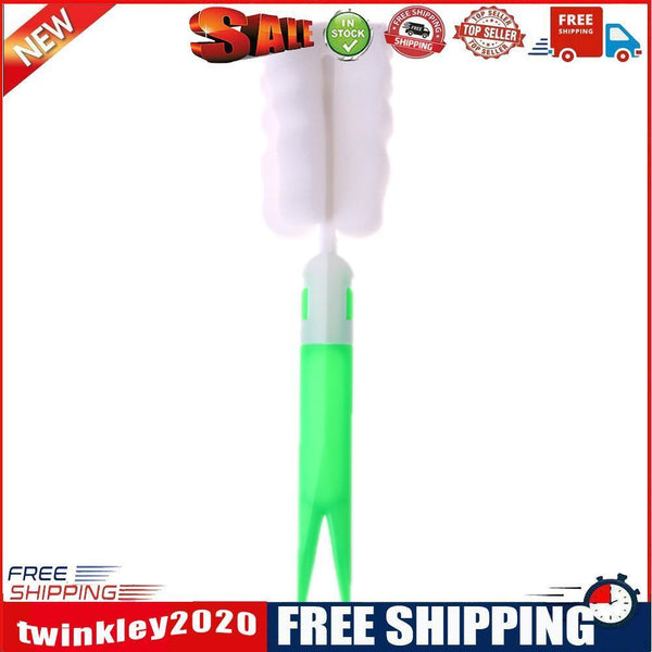 Sponge Cup Brush Removable Handle Cup Cleaning Brush Bottle Scrubber(Green)