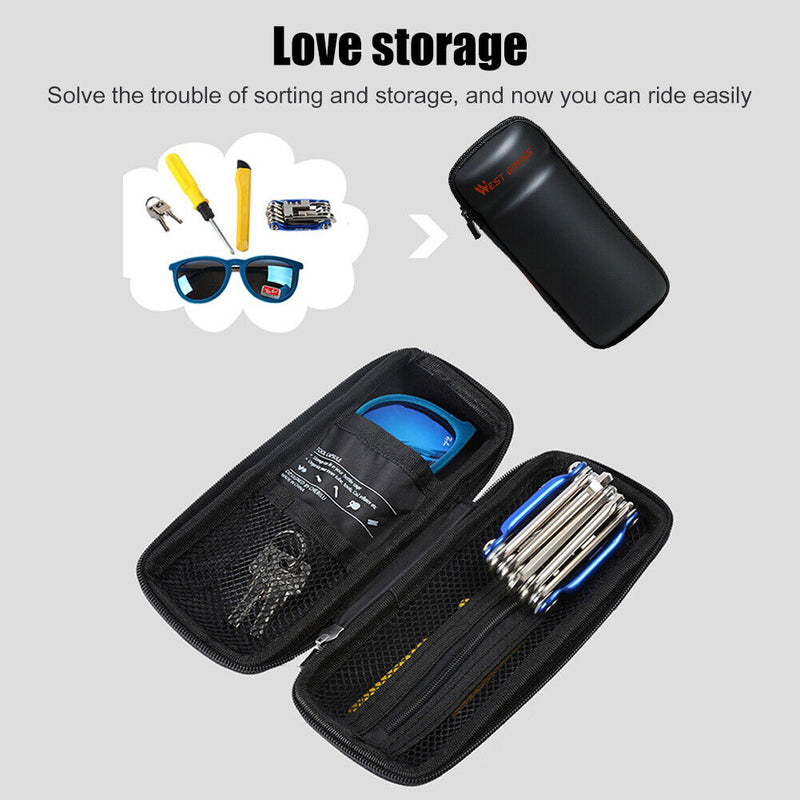 WEST BIKING Bike Bag Bottle Holder PVC Waterproof Repair Kit Organizer (B) Newly