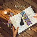 2pcs DIY Diamond Painting Leather Bookmark Special Shape Drill Tassel Art C