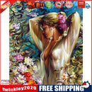 DIY Paint By Number Kit Women in Flowers No Frame for Home Decorative Art