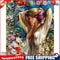 DIY Paint By Number Kit Women in Flowers No Frame for Home Decorative Art