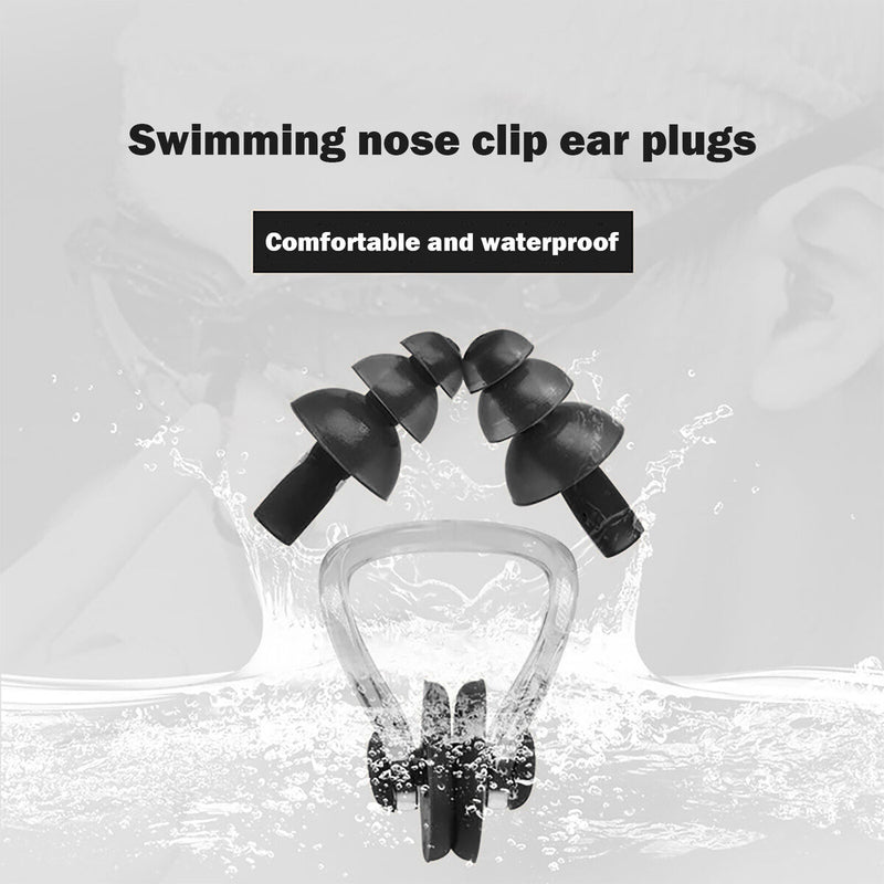 Waterproof HD Eyewear Adults Anti-fog Diving Goggles Earplug Kits (Grey)