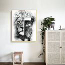 Double Cross Frameless Picture Oil Paint By Numbers Hand Painted Picture Kit