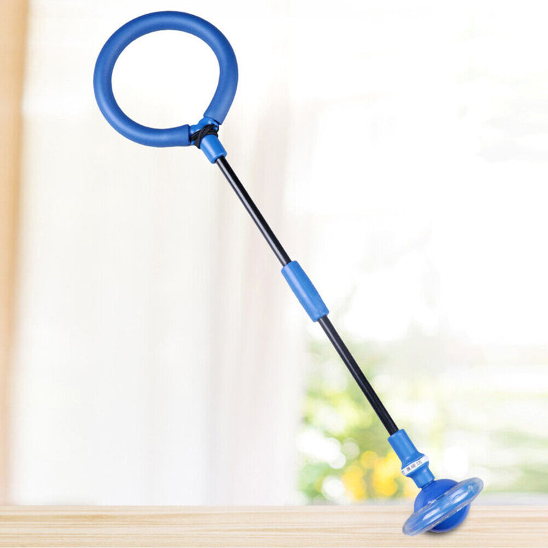 Folding Jumping Rope Ball Glowing One Foot Skip KIds Fitness Toys (Blue) Newly