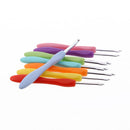 Soft Handle 8pcs Colorful Aluminium Crochet Hooks Knitting Needls Set Newly